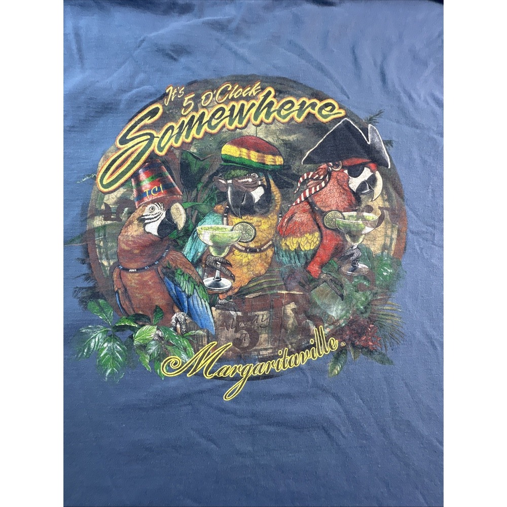 Jimmy Buffets Margaritaville Jamaica Shirt XXL Its 5 O' Clock Somewhere